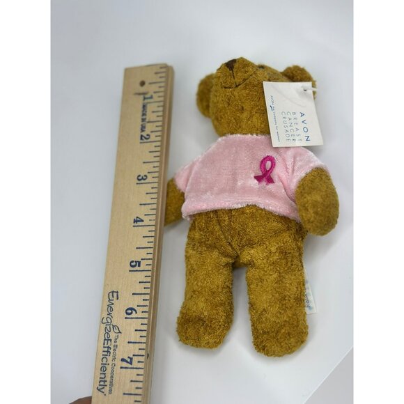 AVON Breast Cancer Crusade Teddy Bear Plush | Awareness Bean Bag Toy 6.5" Pink - Picture 5 of 5